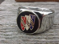 Buick Tri-Crest Logo Silver Chrome Ring #11 NOS Hi-Quality Class Unique