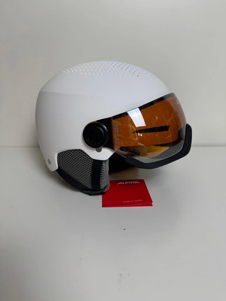 ALPINA ARBER Q-LITE Helm – Skihelm mit Visier Weiß Matt 54–58 cm - Bild 3 von 4
