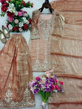 Salwar Kameez Indian Pakistani Wedding Party Wear Dress Bollywood Sharara Suit