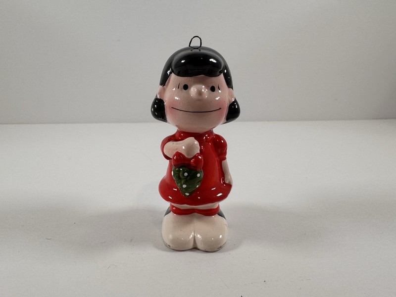 Lucy Peanuts Vintage Christmas Ornament 1952 Japan Mistletoe