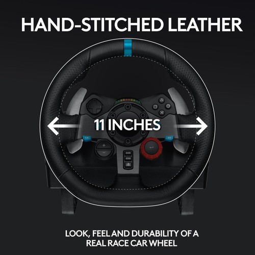 Logitech - G29 Driving Force Racing Wheel and Floor Pedals for PS5, PS4, PC, - Picture 5 of 6