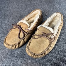 UGG Women's Dakota Wool Lined Moccasin Slippers Size 8 - Chestnut Brown