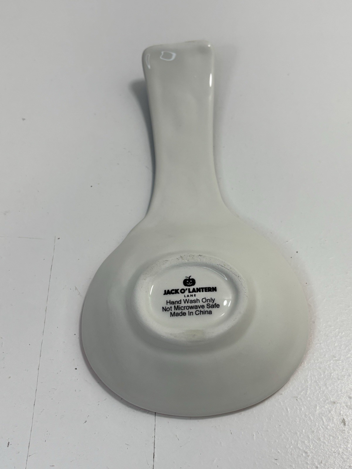 Jack O Lantern Lane Pumpkin Halloween Spoon Rest Ceramic 9” X 5”
