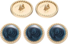 5Pcs Metal Vintage Button 20Mm round Metal Sewing Button Alloy Shank  Button for