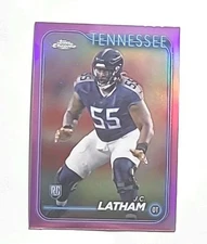 2024 Topps Chrome Pink Ref. #270 JC Latham RC (TITANS) !