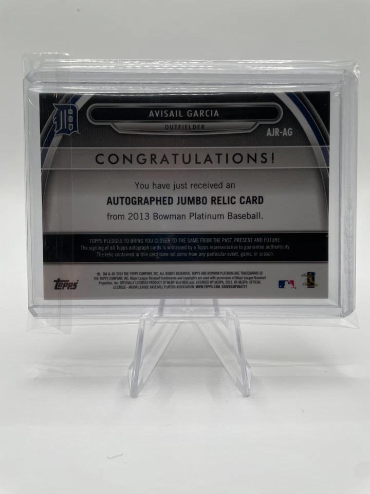 Bowman Platinum Avisail Garcia 2013 rojo jumbo reliquia automático/25 Detroit Tigers Foto 2 de 2