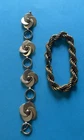 Lot Of 2 vintage Bracelets Estate costume jewelry Gold Mid-century Modern