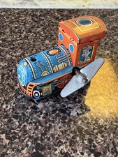 Tin Wind Up Toy Train Locomotive 1501 Vintage Litho Made In Japan 2.25"