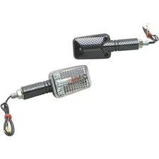 K&S Long Stem Faux Carbon Mini Stalk Marker Lights w/Clear Lens (25-8132)