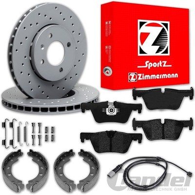 Zimmermann SPORT BREMSSCHEIBEN + BELÄGE HINTEN passend für BMW 3er 4er F30 - F36