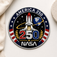America 250th Anniversary, NASA Patch USA Fla...