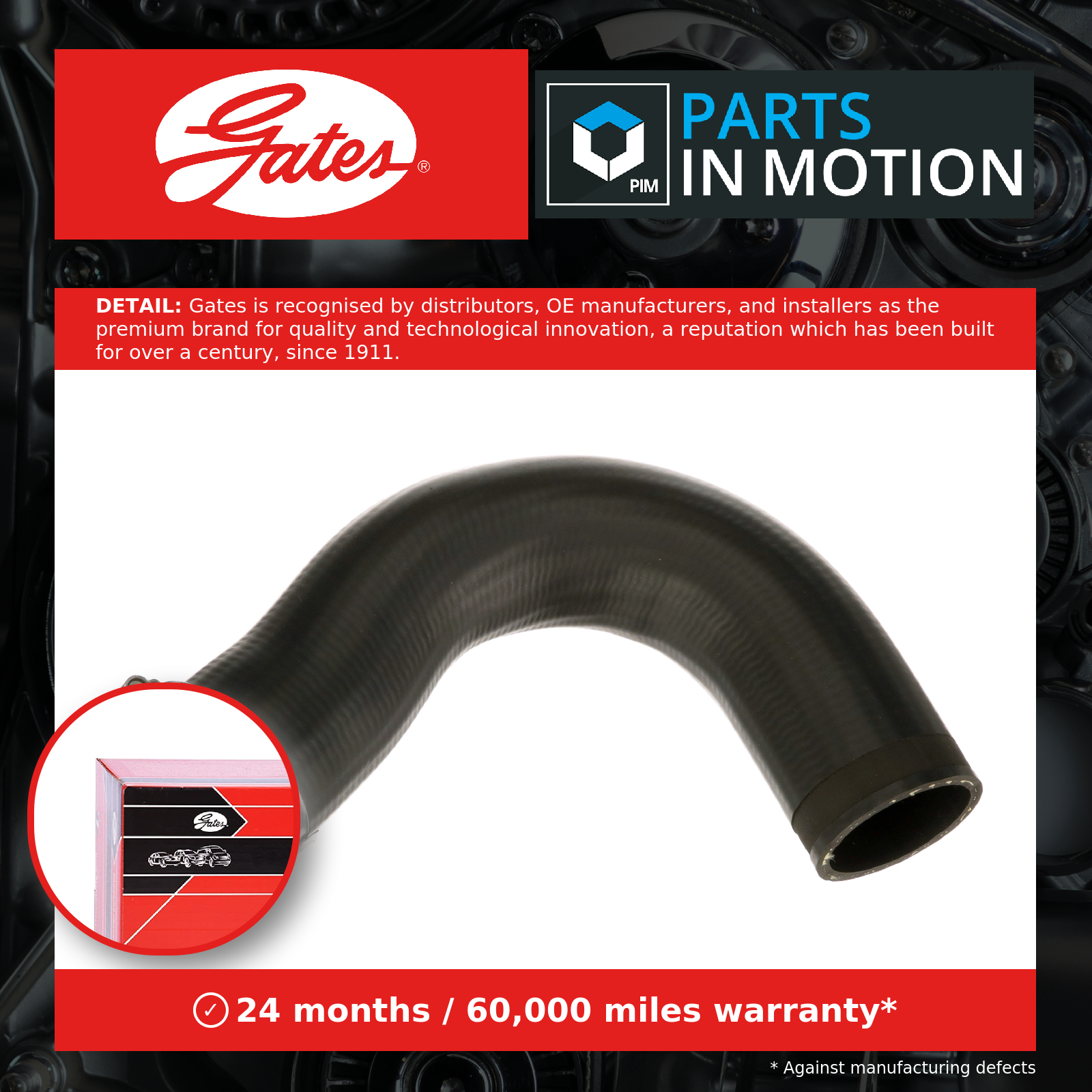 Turbo Hose fits SKODA YETI 5L 1.6D 2.0D 09 to 17 Charger Gates 1K0145834AP New - Image 4