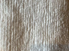 Vintage White Old Fashioned Terry Chenille Fabric 2 Yds 9” X 60”