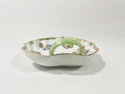 Herend Queen Victoria Green Boarder Leaf Bowl 19,5 cm - Picture 3 of 8