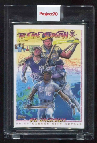 TOPPS PROJECT 70 SILVER ARTIST PROOF 288 BO JACKSON by SHOE SURGEON ROYALS 26/51