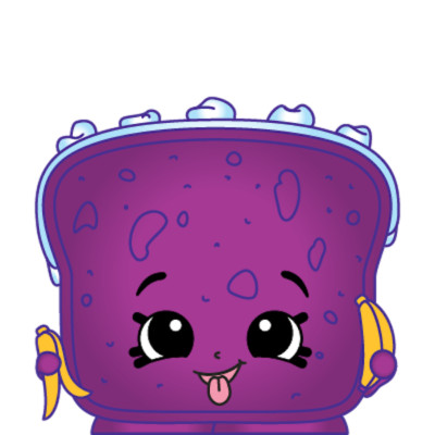 New Shopkins Season 3 Purple Lana Banana Bread Figure 3-0713