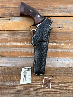 Alfonsos G77 Black Basketweave Leather Holster for 6