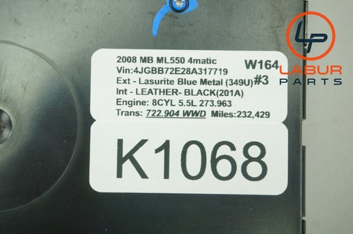 Módulo de control asiento delantero derecho mercedes clase cls e gl ml slk w164 03-12 k1068 - Imagen 5 de 5