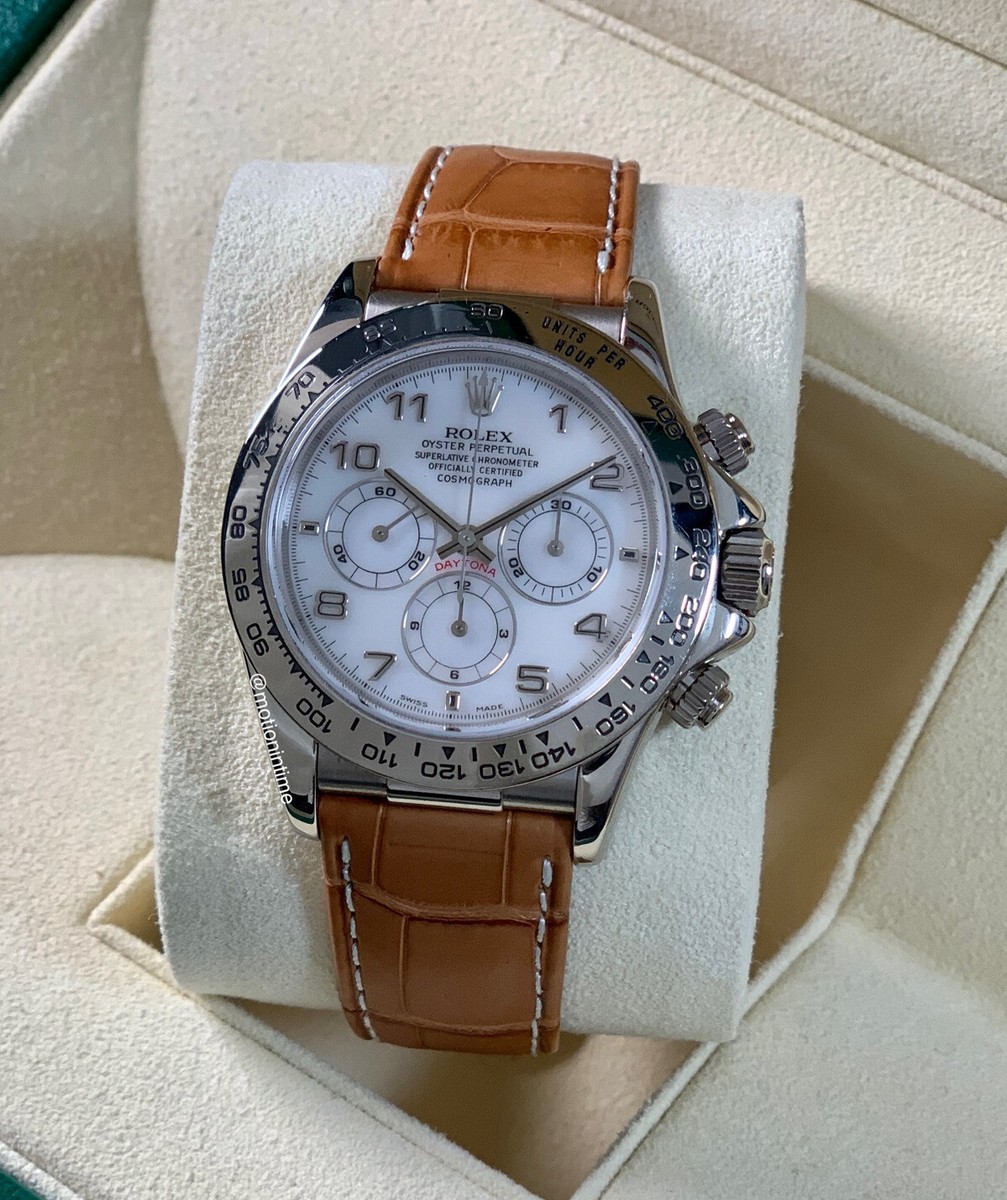 Rolex 16519 Zenith Daytona, Mother Of Pearl Dial - White Gold On