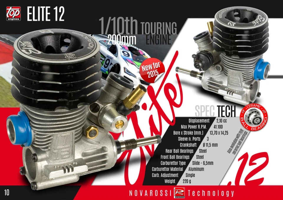 Novarossi Elite.12 Touring racing Turbo 2.1cc nitro engine - Image 4 of 4