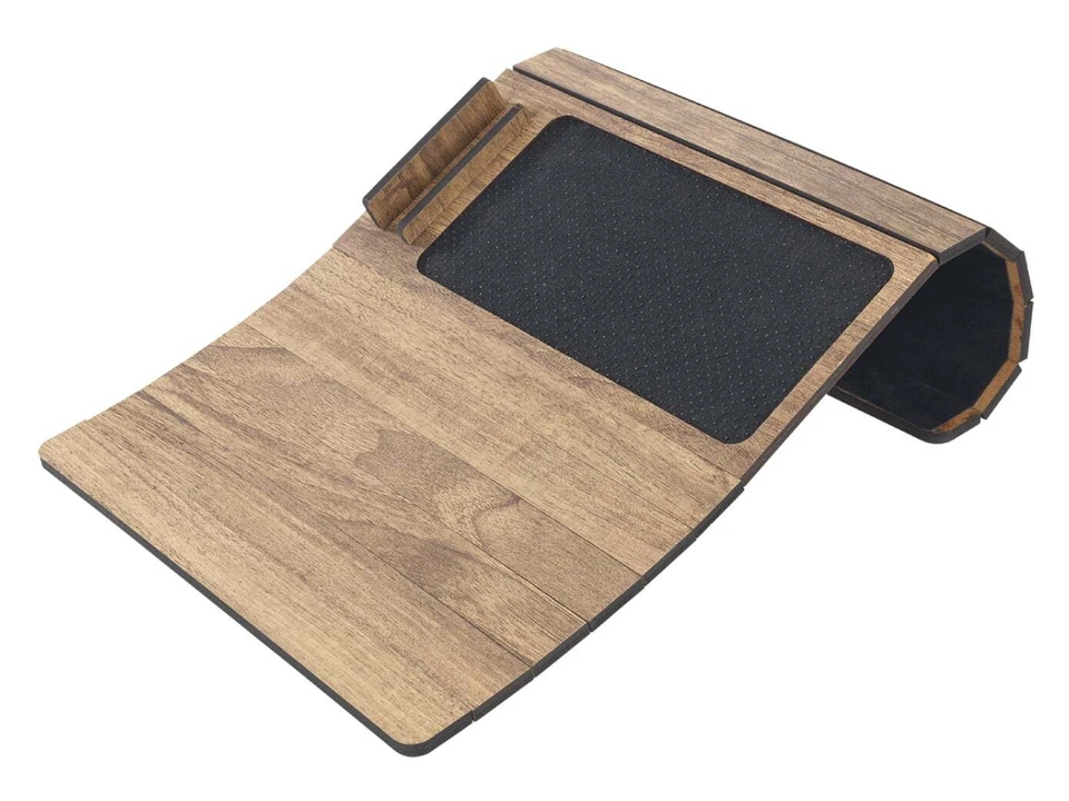 MAXIMEX Multifunktions Tablett mit Abstellpad Smartphone Halter klappbar Ablagen - Bild 2 von 4