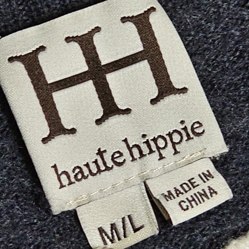 Suéter de Lana Merino Haute Hippie para Mujer Talla M/L Negro Blanco Rayas Escalonadas - Imagen 5 de 7