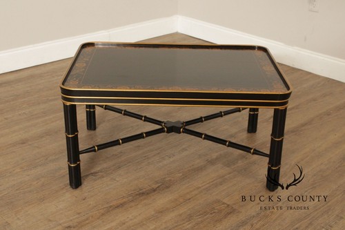 Wellington Hall Chinoiserie Decorated Faux Bamboo Coffee Table - Picture 12 of 14