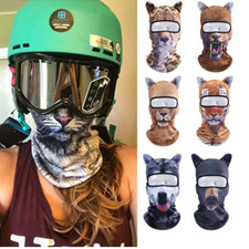 3D Animal Printed Headscarf with Ears Balaclava Breathable Full Face Mask Unisex