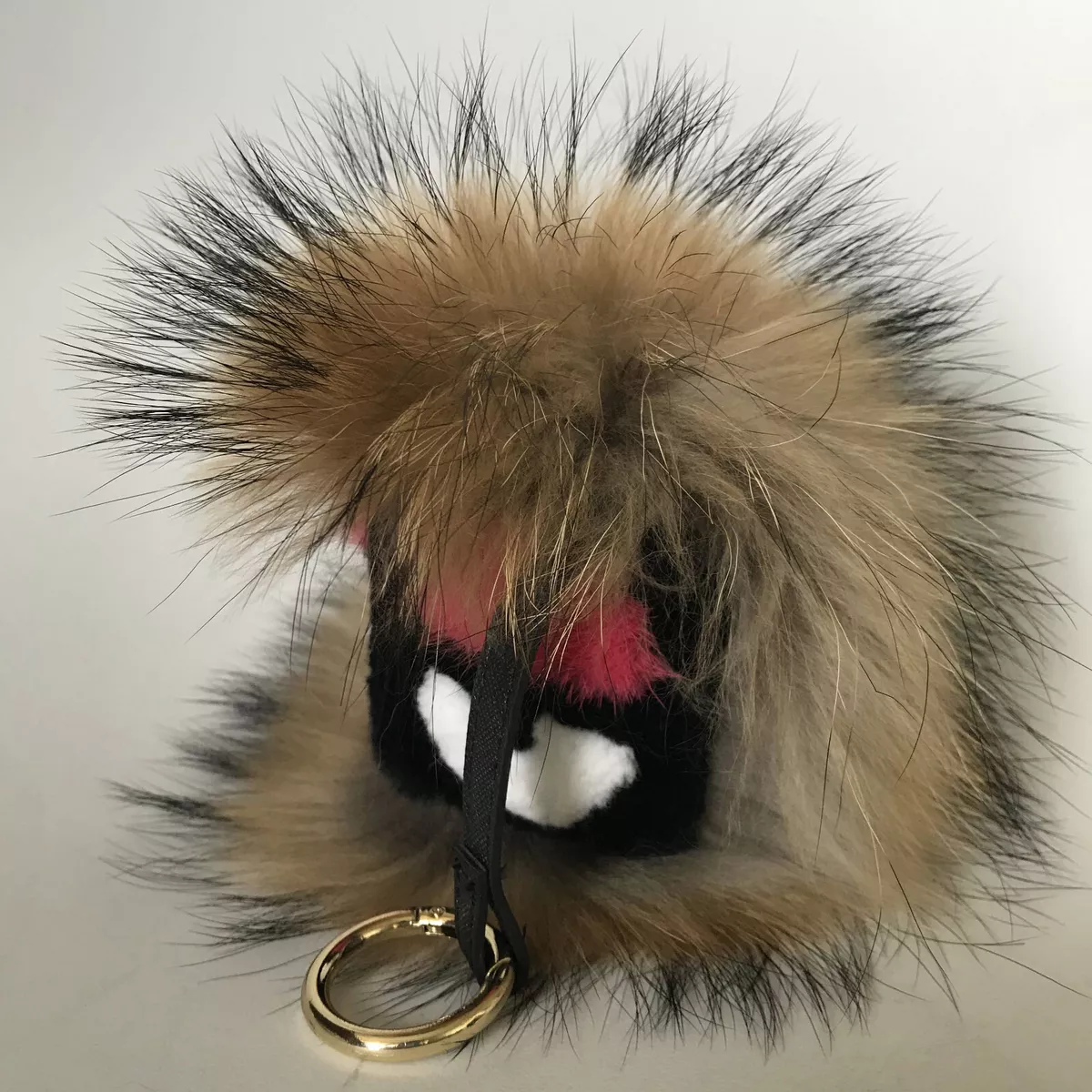 Raccoon fur best sale keyring