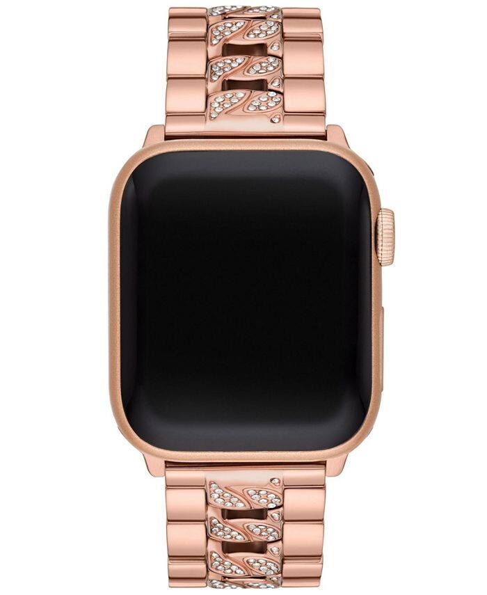 MICHAL KORS アップルウォッチバンド ローズゴールド MICHAEL KORS Rose Gold-Tone Stainless Steel Curb Chain Band for