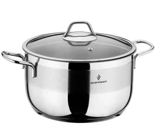 Sofram Stainless Steel Deep Casserole Pot Large Stockpot Soup Pot [4.5qt-12.4qt]