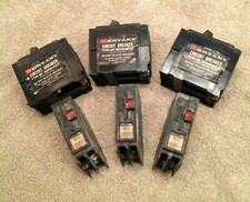 LOT of USED 6 Bryant Electric Circuit breakers 3 20 AMPS, 1 30 AMPS, 2 40 AMPS
