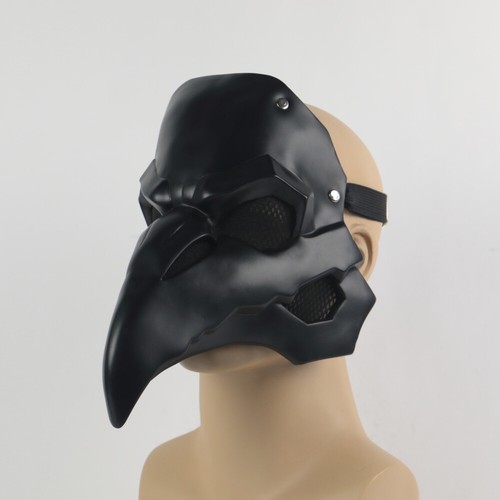 Cosplay OW Reaper Mask Nevermore Plague Doctor Bird Beak Mask Halloween Prop PVC - Picture 6 of 11