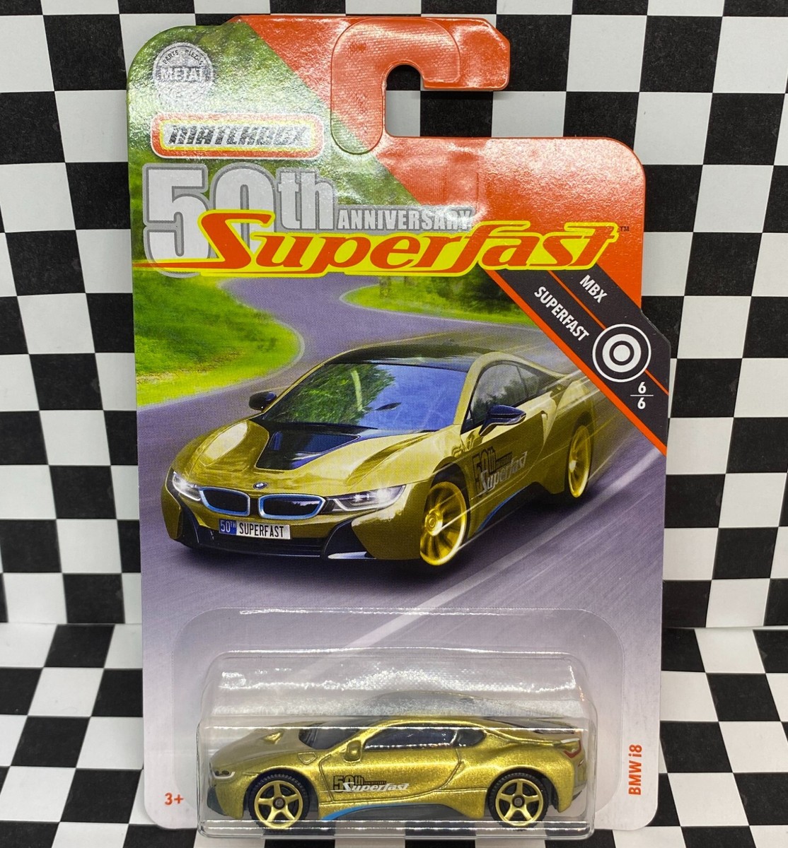 Matchbox 2019 50th Anniversary Superfast Series Gold BMW i8 1/64