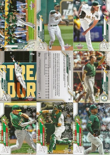 2020 Topps Athletics OD + Regular + Update + Snowflake Complete Team Set (50) - Picture 2 of 2