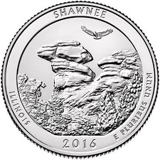 2016 D Shawnee Illinois ~ America the Beautiful BU Quarter from US Mint Roll