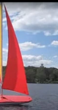 Sail -  Red Jib Sail for Sea Skimmer or Your Own Project  -
