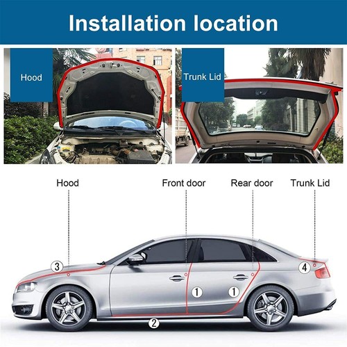 Door/Trunk Lock Windows Anti-Noise/Rub Rubber Seal Edge Trim Defend Car 7ft/84'' - Picture 3 of 7
