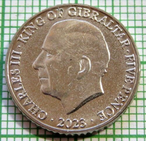 GIBRALTAR 2023 5 PENCE, Coronation of King Charles, UNC yes we combine postage - Picture 4 of 6