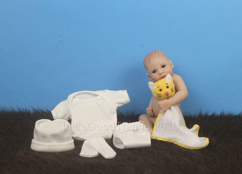 Reborn Baby Boy Doll 10" Anatomically Correct Kaydora Soft Vinyl Body Collectors