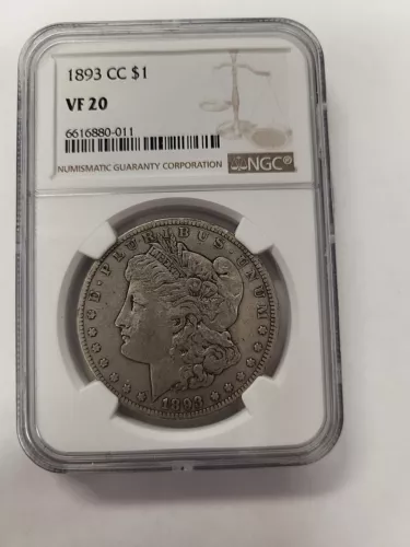 1893-CC Morgan Silver Dollar - NGC VF20