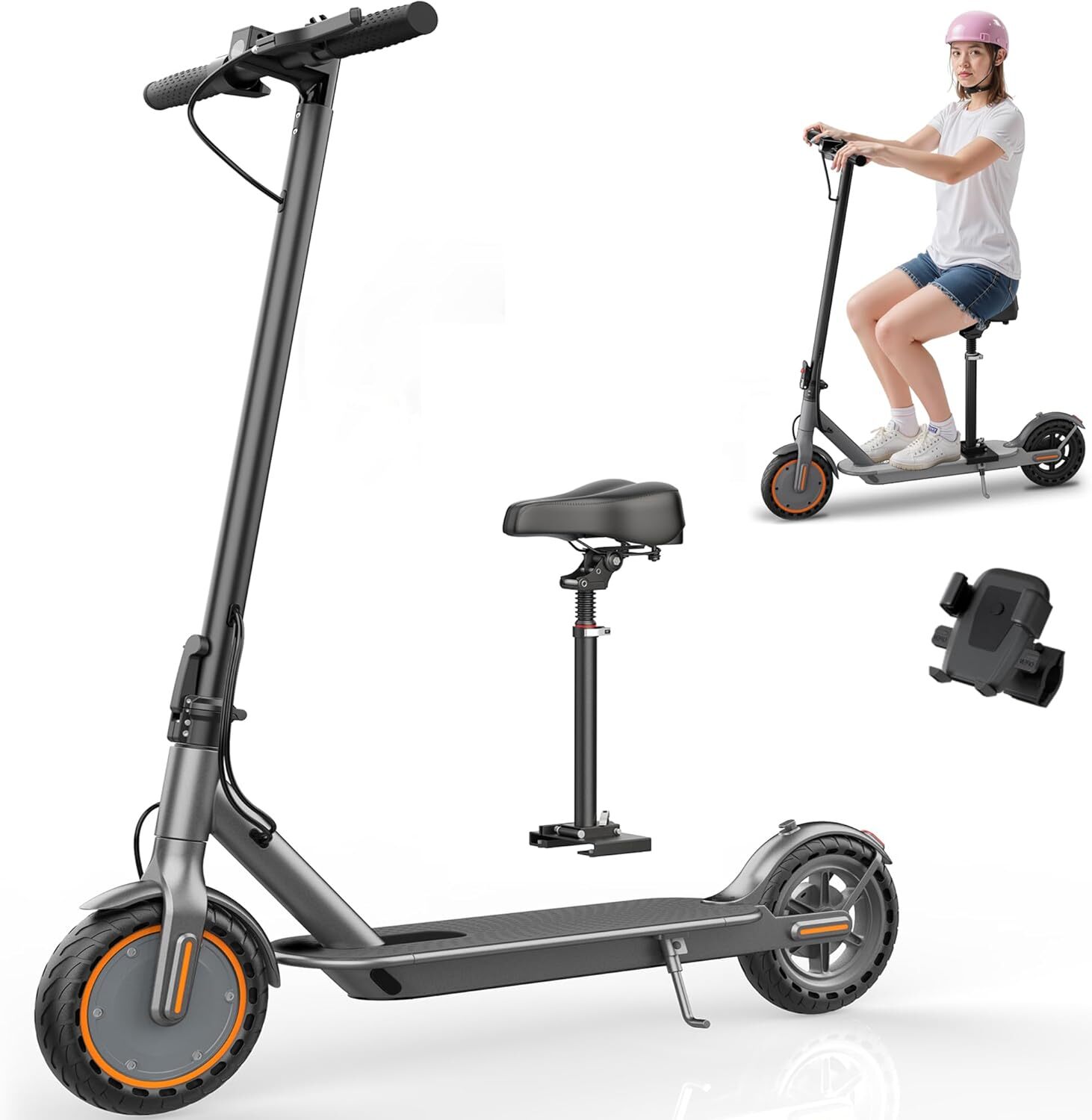 Sigravy 350W electric scooter adult 19MPH,30km/h Foldable w/APP, phone holder