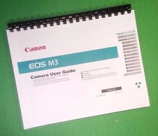 Owners Manual for Canon EOS M3 Camera 201 Pages W/Clear Covers