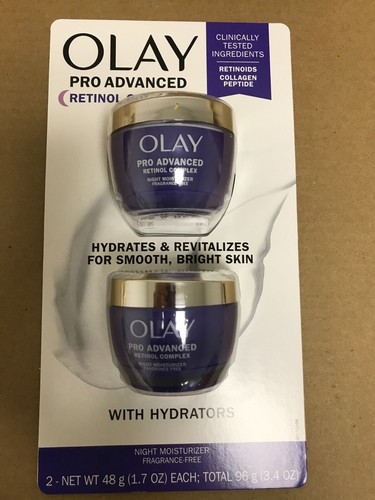 Olay Pro Advanced Retinol Complex Feuchtigkeitscreme 1,7 flüssige Unzen 2er Pack Nacht Feuchtigkeit - Bild 2 von 3