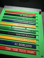 10 Personalized Custom Carpenter Building Pencils Red Blue Yellow Black Green