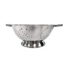 2pcs Simply Essential 5 qt. Stainless Steel Footed Colander Side Handles Kitchen