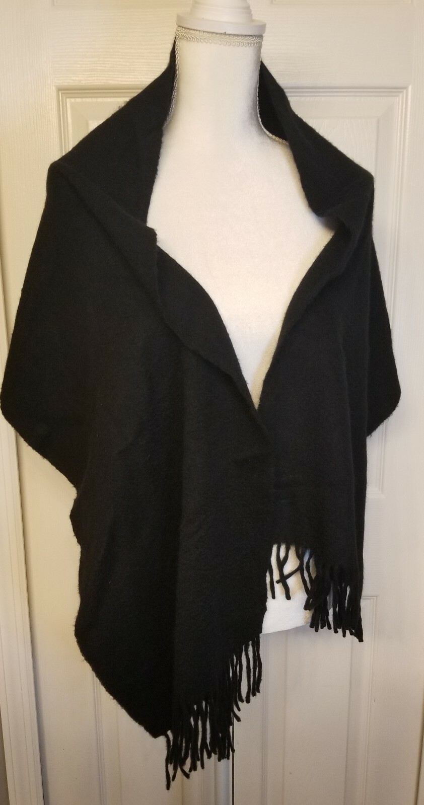 Cashmere Scarf Shawl Fringe Embroidered 