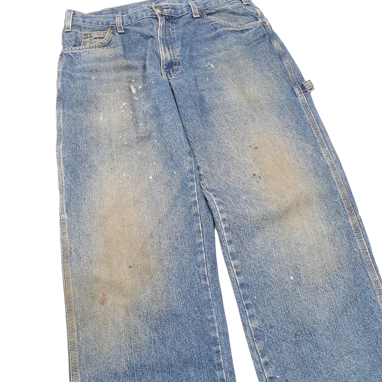DICKIES Carpenter Jeans Regular Fit Blue Denim Trousers Mens Carpenter W34 L30 image 4