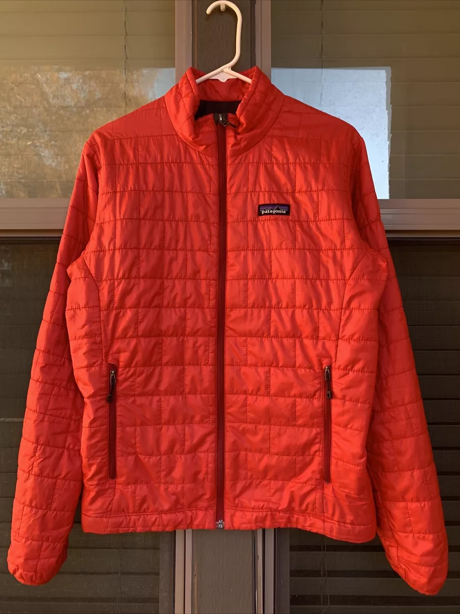 Patagonia Men s Nano Puff Jacket SMALL Fire Red Puffer 84211 eBay