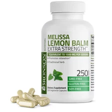 Bronson Melissa Lemon Balm 1500 MG Promotes Relaxation, 250 Capsules